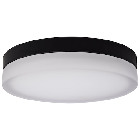 Nuvo Pi, 14 Inch LED Flush Mount, Black Finish, Frosted Etched Glass, CCT Selectable, 120 Volts 62/570